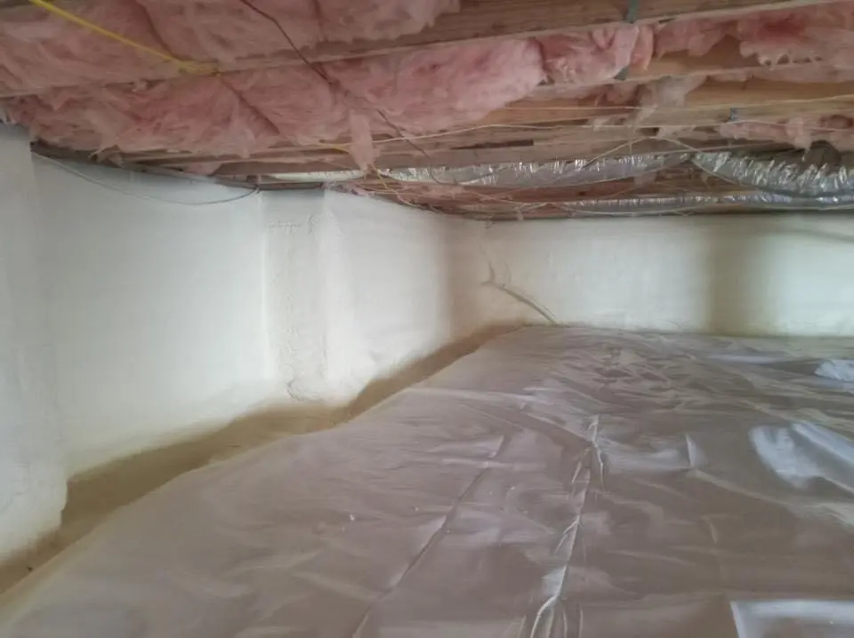 Crawl space encapsulation with closed-cell spray foam for Roof Waterproofing in Miami Shores